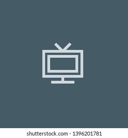 Television vector icon. Television concept stroke symbol design. Thin graphic elements vector illustration, outline pattern for your web site design, logo, UI. EPS 10.