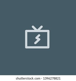 Television vector icon. Television concept stroke symbol design. Thin graphic elements vector illustration, outline pattern for your web site design, logo, UI. EPS 10.
