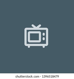 Television vector icon. Television concept stroke symbol design. Thin graphic elements vector illustration, outline pattern for your web site design, logo, UI. EPS 10.