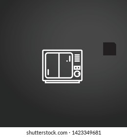 Television vector icon. Television concept stroke symbol design. Thin graphic elements vector illustration, outline pattern for your web site design, logo, UI. EPS 10.