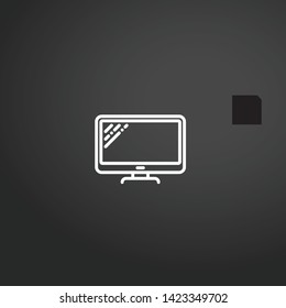 Television vector icon. Television concept stroke symbol design. Thin graphic elements vector illustration, outline pattern for your web site design, logo, UI. EPS 10.