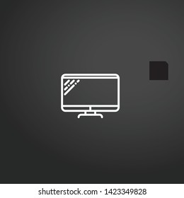 Television vector icon. Television concept stroke symbol design. Thin graphic elements vector illustration, outline pattern for your web site design, logo, UI. EPS 10.