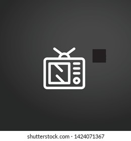 Television vector icon. Television concept stroke symbol design. Thin graphic elements vector illustration, outline pattern for your web site design, logo, UI. EPS 10.