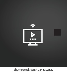 Television vector icon. Television concept stroke symbol design. Thin graphic elements vector illustration, outline pattern for your web site design, logo, UI. EPS 10.