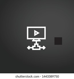 Television vector icon. Television concept stroke symbol design. Thin graphic elements vector illustration, outline pattern for your web site design, logo, UI. EPS 10.