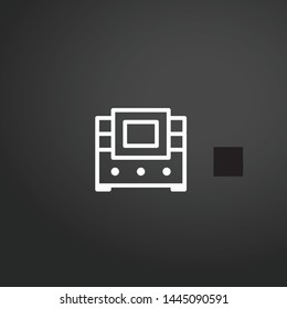 Television vector icon. Television concept stroke symbol design. Thin graphic elements vector illustration, outline pattern for your web site design, logo, UI. EPS 10.