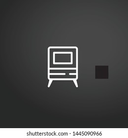 Television vector icon. Television concept stroke symbol design. Thin graphic elements vector illustration, outline pattern for your web site design, logo, UI. EPS 10.