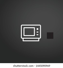 Television vector icon. Television concept stroke symbol design. Thin graphic elements vector illustration, outline pattern for your web site design, logo, UI. EPS 10.