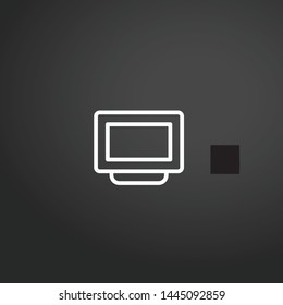 Television vector icon. Television concept stroke symbol design. Thin graphic elements vector illustration, outline pattern for your web site design, logo, UI. EPS 10.