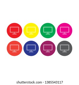 television vector icon design concept, isolated on white background