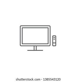 television vector icon design concept, isolated on white background