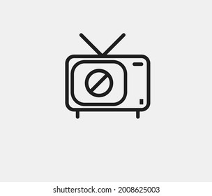 Television vector icon. Editable stroke. Symbol in Line Art Style for Design, Presentation, Website or Apps Elements, Logo. Pixel vector graphics - Vector