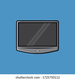 TELEVISION VECTOR ICON FLAT ILLUSTRATION