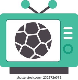 Television Vector Icon Flat Style