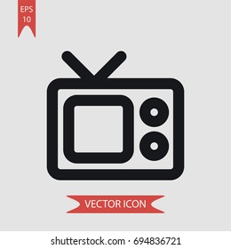 Television vector icon, illustration symbol