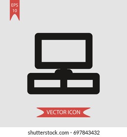 Television vector icon, illustration symbol


