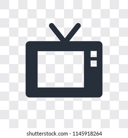 Television vector icon isolated on transparent background, Television logo concept