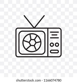 Television vector icon isolated on transparent background, Television logo concept