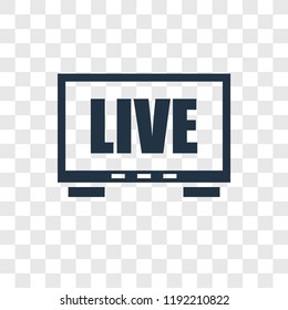 Television vector icon isolated on transparent background, Television transparency logo concept