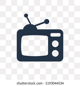 Television vector icon isolated on transparent background, Television transparency concept can be used web and mobile