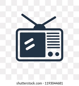 Television vector icon isolated on transparent background, Television transparency concept can be used web and mobile