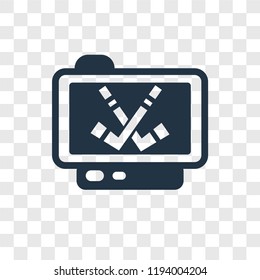 Television vector icon isolated on transparent background, Television transparency logo concept
