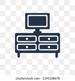 Television vector icon isolated on transparent background, Television transparency concept can be used web and mobile