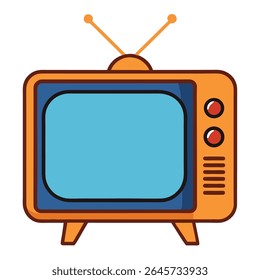 television vector icon on white