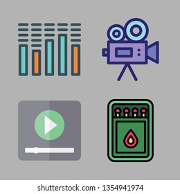 television vector icon set