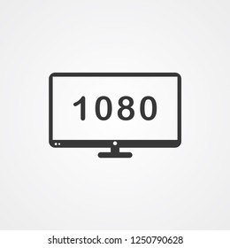 Television vector icon sign symbol