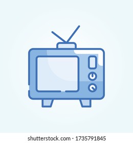 Television vector icon style illustration. Communication symbols. EPS 10