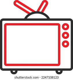 Television Vector Icon which is suitable for commercial work and easily modify or edit it
