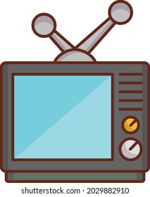 ilustración de televisión vectorial en un fondo transparente. Símbolos de calidad premium. Icono de color plano de línea vectorial para el concepto y el diseño gráfico.