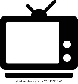 Ilustración de vectores de televisión sobre un fondo transparente.Símbolos de calidad superior.Icono vector glifos para el diseño de conceptos y gráficos. 