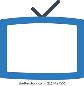 Ilustración de vectores de televisión sobre un fondo transparente.Símbolos de calidad superior.Icono vector glifos para el diseño de conceptos y gráficos.