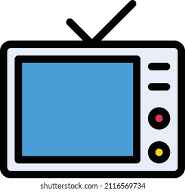 television Vector illustration on a transparent background.Premium quality symmbols.Stroke vector icon for concept and graphic design.