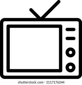 television Vector illustration on a transparent background.Premium quality symmbols.Stroke vector icon for concept and graphic design.