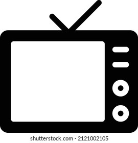 Ilustración de vectores de televisión sobre un fondo transparente.Símbolos de calidad superior.Icono vector glifos para el diseño de conceptos y gráficos.