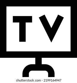 ilustración de vectores de televisión en un fondo transparente.Símbolos de calidad premium.Iconos vectores de trazo para el diseño de conceptos y gráficos.