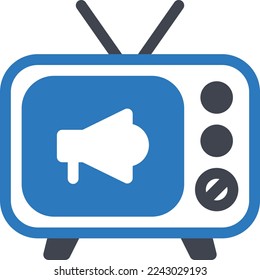 television  Vector illustration on a transparent background. Premium quality symmbols. Glyphs vector icons for concept and graphic design.