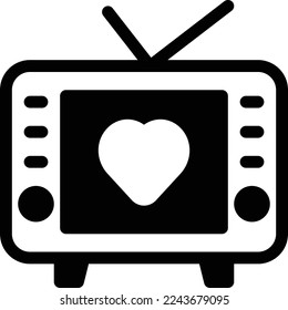 television Vector illustration on a transparent background. Premium quality symmbols. Glyphs vector icons for concept and graphic design. 
