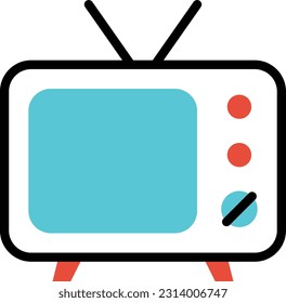 ilustración de televisión vectorial en un fondo transparente. Símbolos de calidad superior. Iconos vectoriales de color de línea para el concepto y el diseño gráfico.