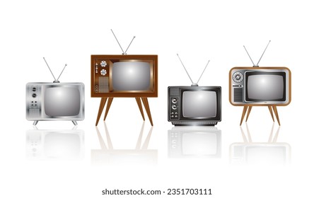 Ilustración vectorial de televisión, diseño realista. Eps 10