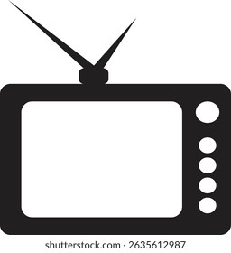 Television Vector Illustration – Retro TV Graphic Art Design

