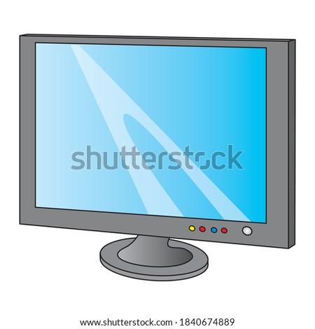 television vector illustration,isolated on white background,top view