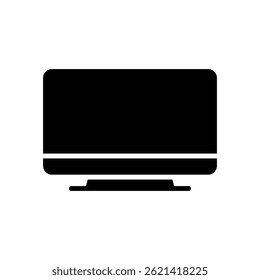 Television Vector for In-room Entertainment and Hotel Comfort. TV icon illustration. Screen leisure concept for relaxation. Glyph Icon