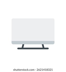 Television Vector for In-room Entertainment and Hotel Comfort. TV icon illustration. Screen leisure concept for relaxation. Flat Icon