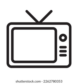 Television Vector Line Icon Design