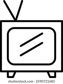 Television Vector Line Icon Design