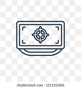 Television vector outline icon isolated on transparent background, high quality linear Television transparency concept can be used web and mobile